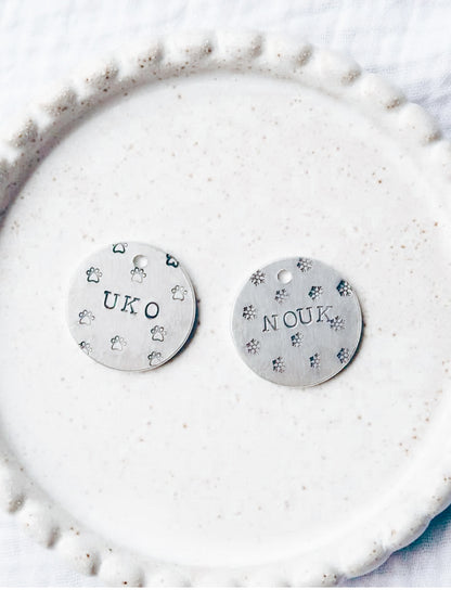 Médaille ronde argentée