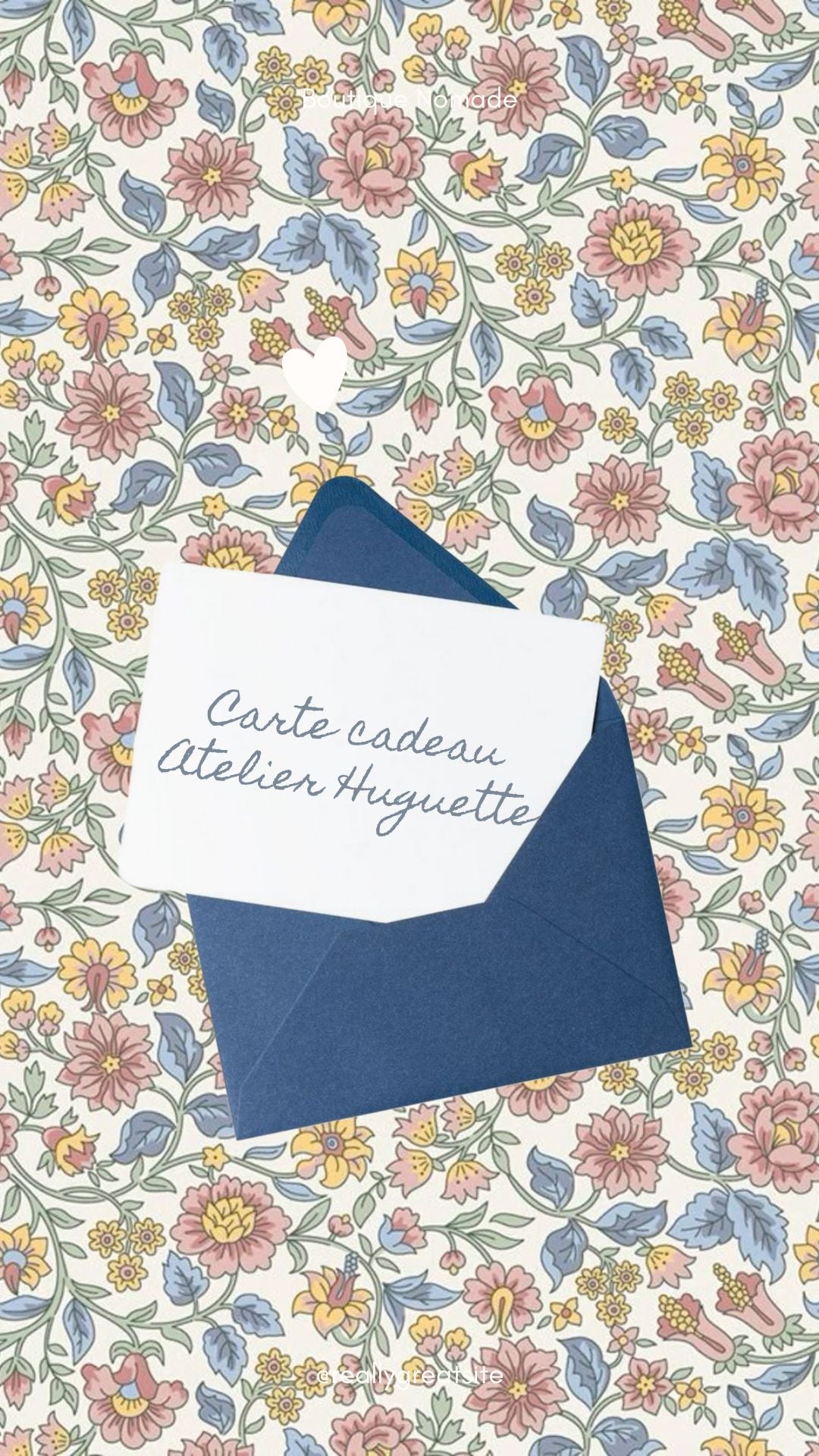 Carte cadeau Atelier Huguette